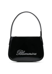 Blumarine crystal-logo patent-finish bag