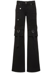 Blumarine Denim Cargo Low Waist Straight Jeans