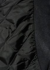 Blumarine Denim Crop Jacket W/ Faux Fur Collar