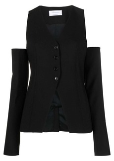 Blumarine detachable-sleeved button-up waistcoat