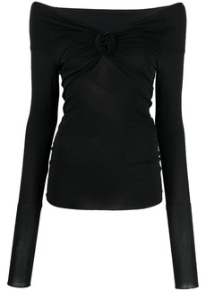 Blumarine drop shoulder long-sleeve blouse