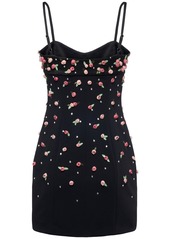 Blumarine Embroidered Cady Mini Dress