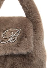 Blumarine Faux Fur Top Handle Bag