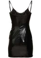 Blumarine Faux Patent Leather Mini Dress