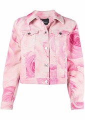 Blumarine floral-print denim jacket