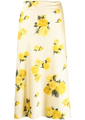 Blumarine floral print midi skirt