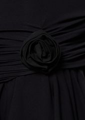 Blumarine Jersey Turtleneck Draped Mini Dress
