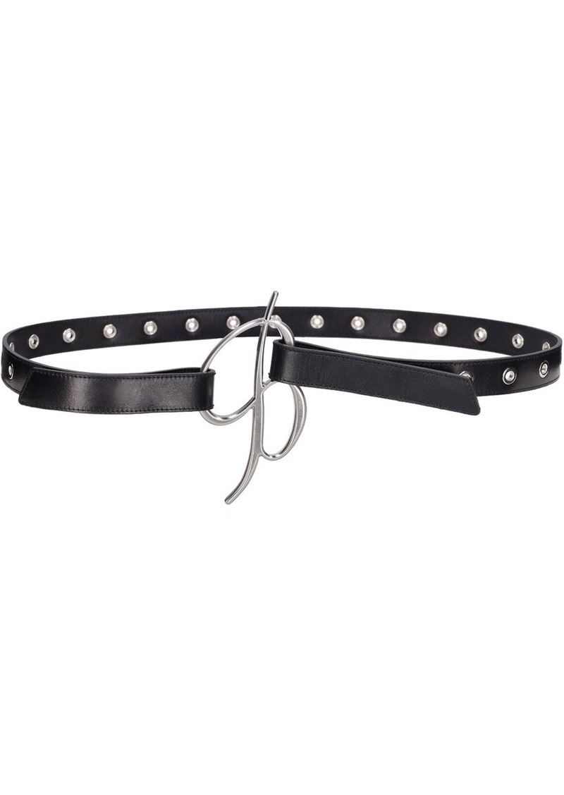 Blumarine Logo Leather Belt
