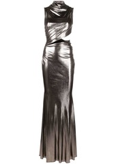 Blumarine metallic cut-out gown