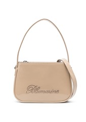 Blumarine patent-finish rhinestone tote bag