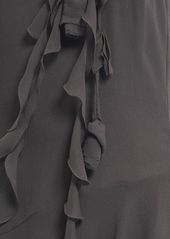 Blumarine Ruffled Silk Halter Mini Dress