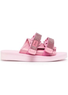 Blumarine x Suicoke rhinestone-embellished slides