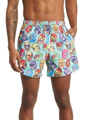 Boardies Lucha Libre Mid Length Swim Trunks