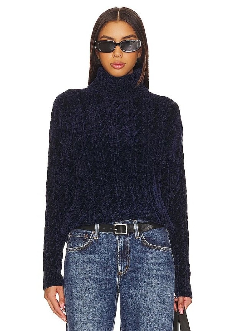 Bobi Cable Knit Turtleneck Sweater