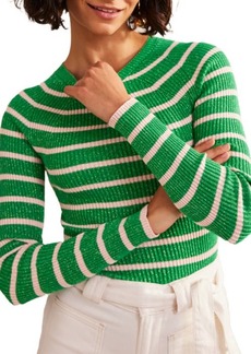 Boden Effie Sparkle Stripe Sweater