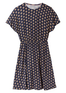 Boden Flutter Sleeve Jersey Dress in Navy Daisy Stamp at Nordstrom