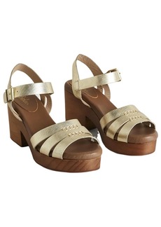 Boden Heeled Leather Sandal Clog