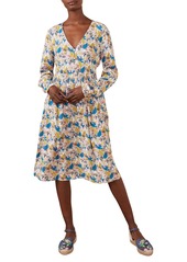 Women's Boden Susannah Smocked Long Sleeve Midi Dress