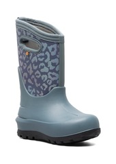 Bogs Girl Neo-Classic Metallic Leopard Boots - Misty Gray