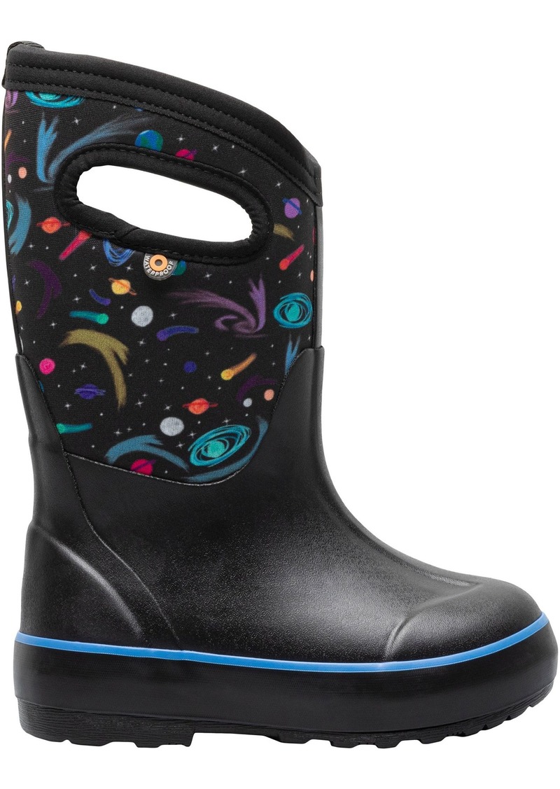 Bogs Kids' Classic II Final Frontier Waterproof Winter Boots, Size 1, Black