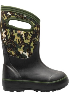Bogs Kids' Classic II Pop Camo Waterproof Winter Boots, Boys', Size 1, Green