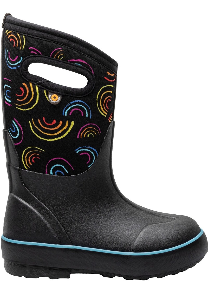 Bogs Kids' Classic II Wild Rainbows Waterproof Winter Boots, Boys', Size 2, Black