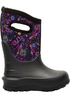 Bogs Kids' Neo-Classic Neon Unicorn Waterproof Winter Boots, Boys', Size 1, Black