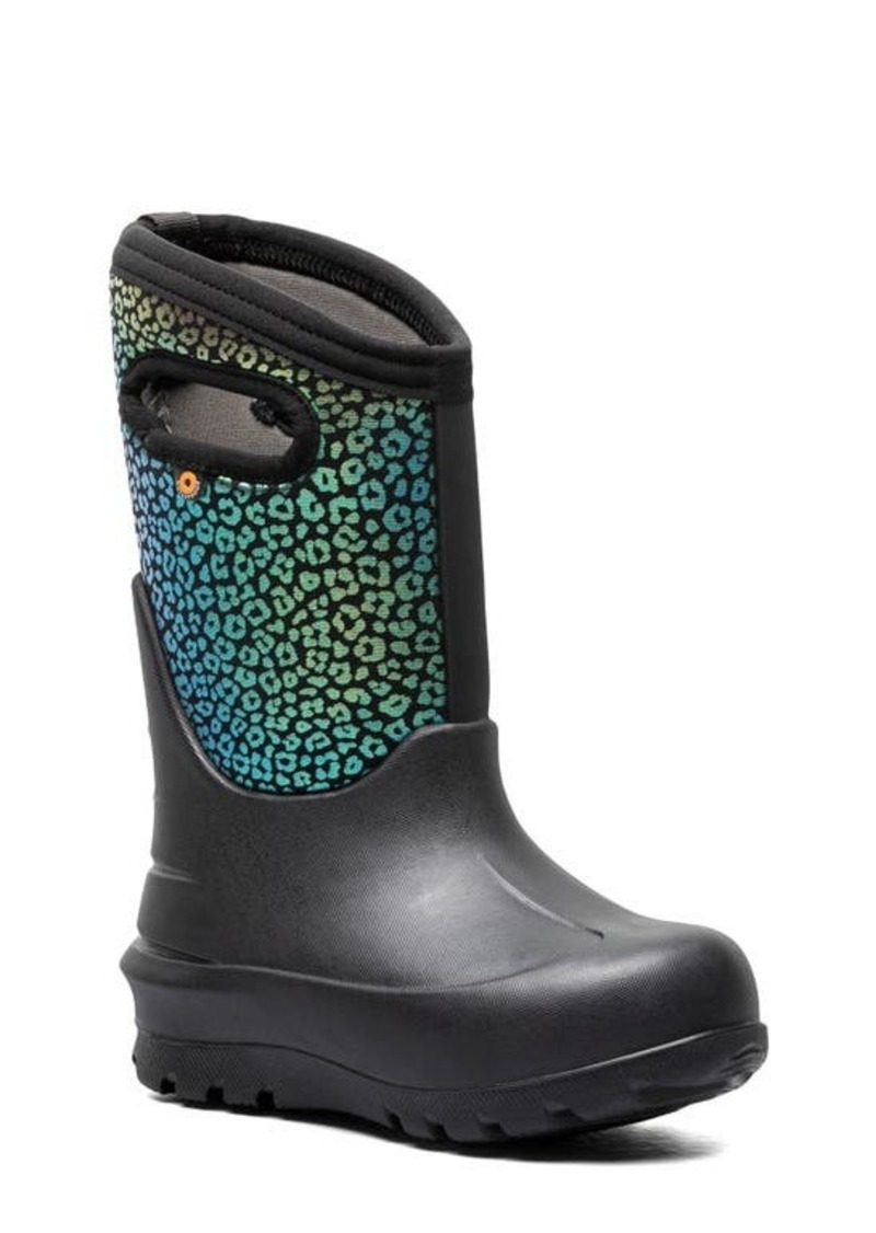 Bogs Kids' Neo-Classic Rainbow Leopard Insulated Waterproof Winter Boot