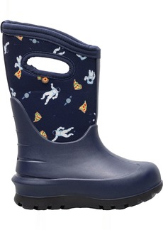 Bogs Kids' Neo-Classic Space Pizza Waterproof Winter Boots, Boys', Size 3, Blue