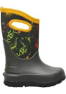 Bogs Kids' Neo-Classic Super Dino Waterproof Winter Boots, Boys', Size 1, Green