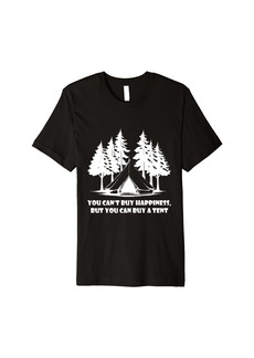 Bonfire Adventure Wilderness Campfire Outdoor Tent in Forest Premium T-Shirt