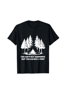 Bonfire Adventure Wilderness Campfire Outdoor Tent in Forest T-Shirt