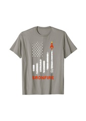 Bonfire Coin Bonfire Crypto Token To the Moon US Flag T-Shirt