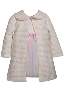 Bonnie Baby Baby Girls Rainbow Boucle Coat Dress - Multi