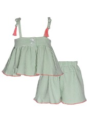 Bonnie Baby Baby Girls Striped Short Set - Green