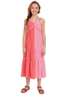 Bonnie Jean Big Girls Sleeveless Striped Maxi Dress - Pink