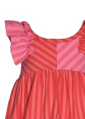 Bonnie Jean Little & Toddler Girls Flutter-Sleeve Striped Knit Dress - Pink