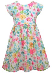 Bonnie Jean Toddler Girls Shorts Sleeve Printed Eyelet Dress