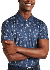 Bonobos Men's Cocktail-Print Performance Golf Polo Shirt - Cocktail H