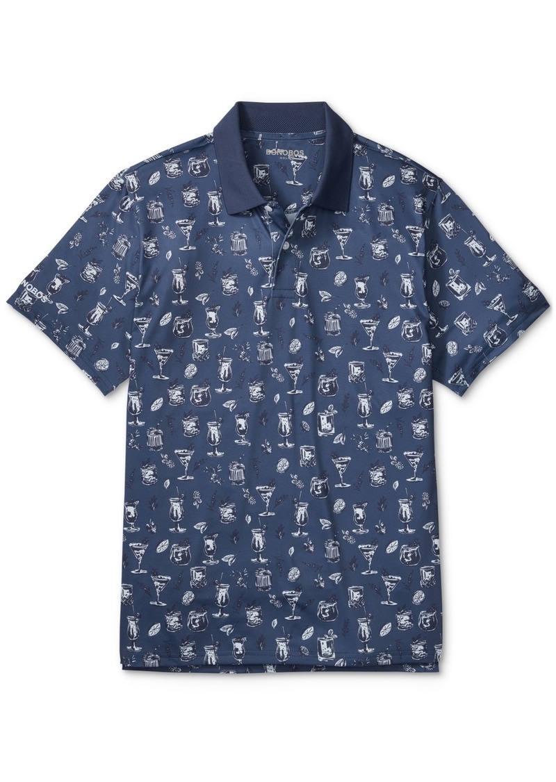 Bonobos Men's Cocktail-Print Performance Golf Polo Shirt - Cocktail H