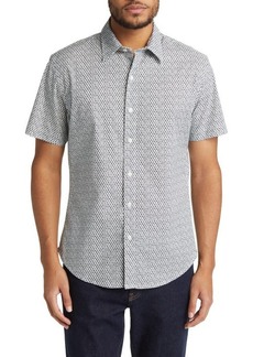 Bonobos Old Riviera Print Stretch Cotton Short Sleeve Button-Up Shirt in Hampton Floral C14 at Nordstrom