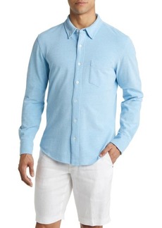 Bonobos Oxford Cotton Knit Button-Up Shirt in Beach View Oxford C7.jpg at Nordstrom