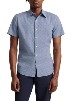 Bonobos Riviera Dot Print Short Sleeve Stretch Cotton Button-Up Shirt