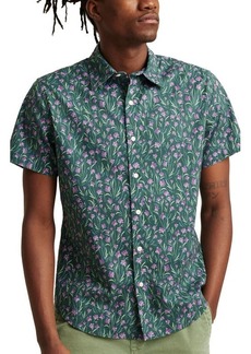 Bonobos Riviera Floral Short Sleeve Stretch Cotton Button-Up Shirt