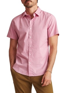Bonobos Riviera Slim Fit Geo Pattern Stretch Short Sleeve Button-Up Shirt in Lawrence Geo C18 at Nordstrom