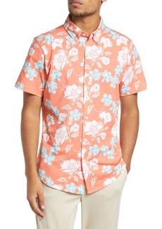 Bonobos Riviera Slim Fit Short Sleeve Knit Button-Up Shirt in Maltby Floral at Nordstrom