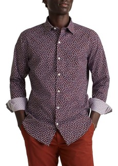 Bonobos Slim Fit Button-Up Performance Shirt in Dayton Floral Inky Chill at Nordstrom