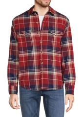 Bonobos Faux Shearling Lined Plaid Flannel Overshirt