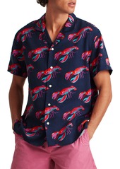 Bonobos Cabana Lobster Print Short Sleeve Button-Up Shirt