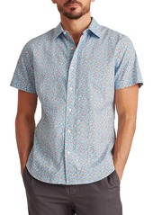 Bonobos Rivie Slim Fit Floral Short Sleeve Stretch Button-Up Shirt in Isaka Floral - Calm Ocean at Nordstrom